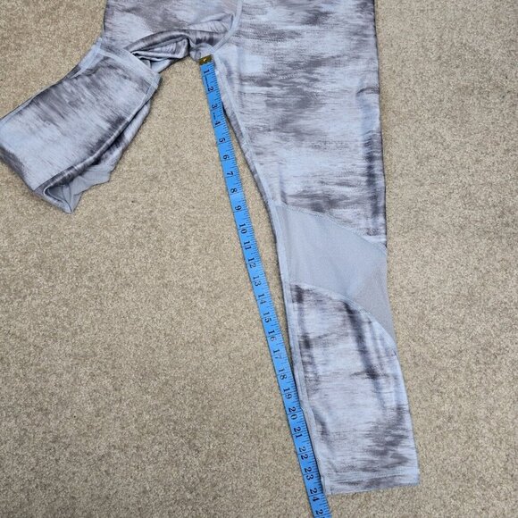 Under Armour Heatgear Compression Ankle Leggings Womens Large Gray Marble Vented - Picture 10 of 10
